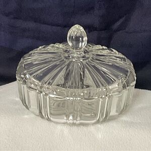 2 VINTAGE ANCHOR HOCKING CANDY DISHES